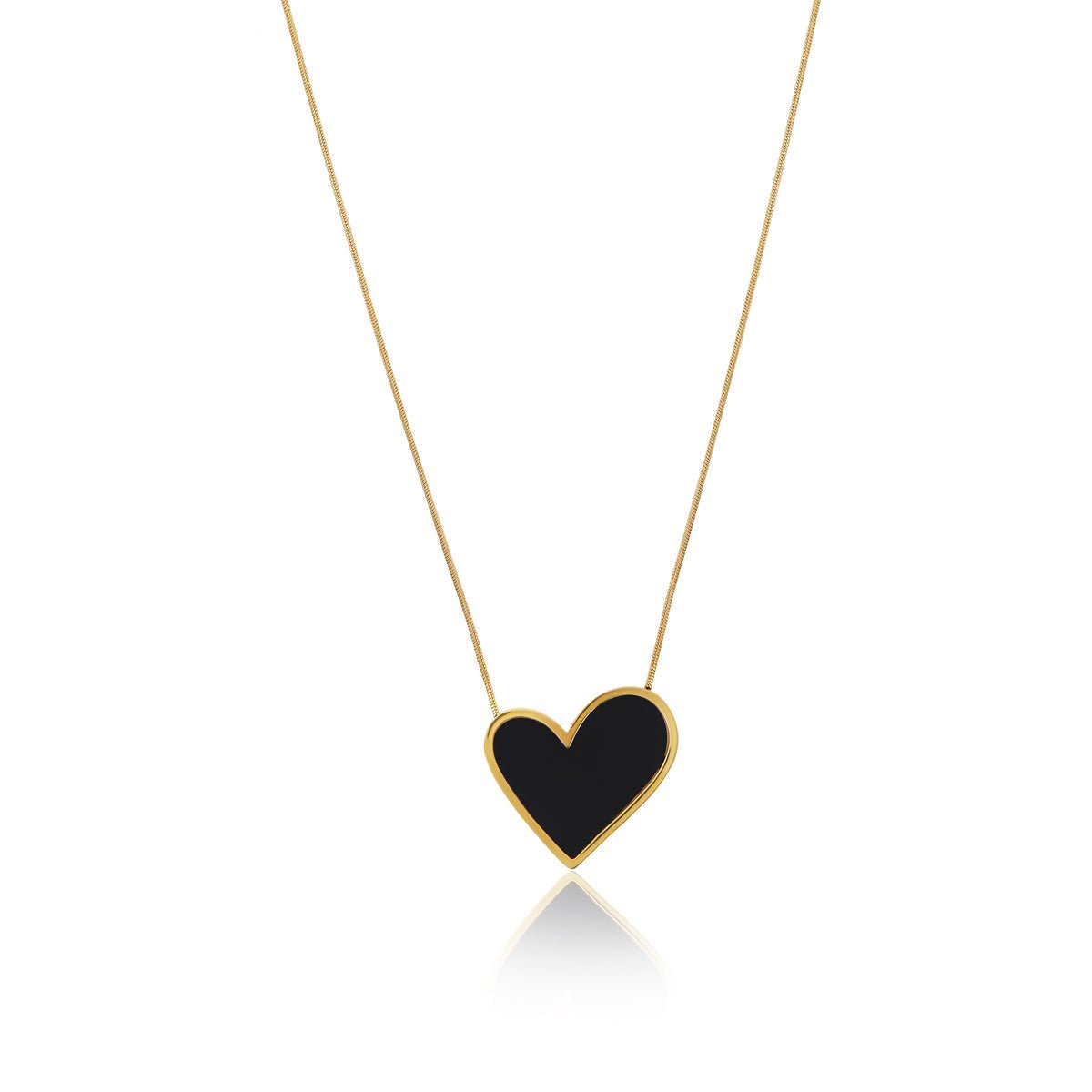 Colar Sweet Alhambra Inspiração - Coração Preto